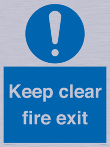 Keep Clear Fire Exit